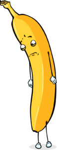 Sad banana illustration