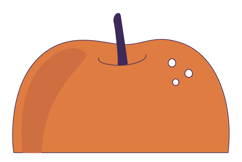 Graphic of the orange apple on the Juiced Rite logo
