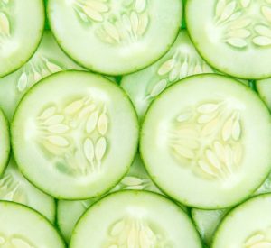 Cucumber Slices in a Pattern