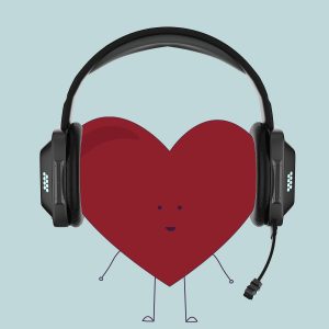 Heart Guy With Headphones