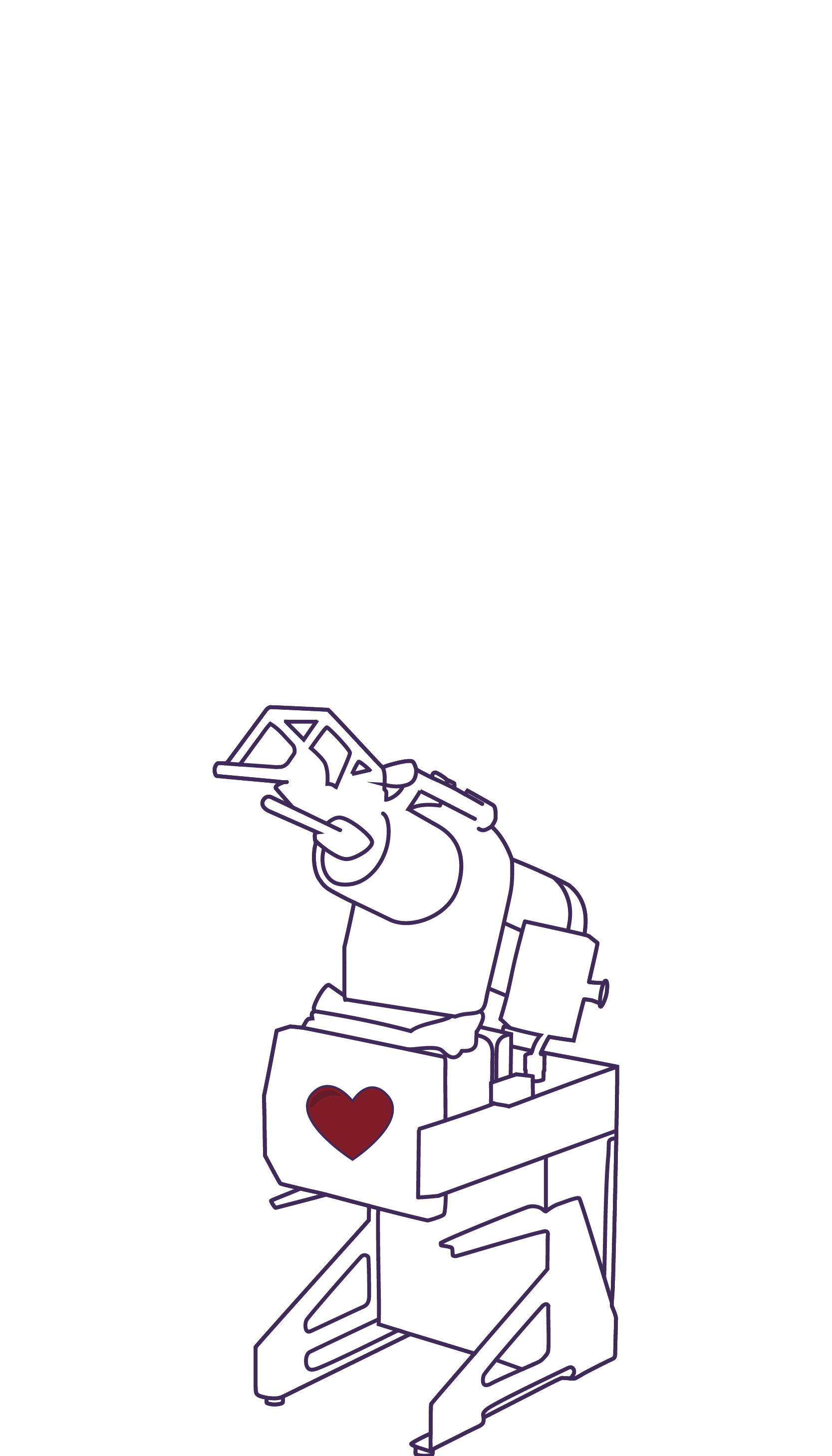 Machine Outline with a Heart