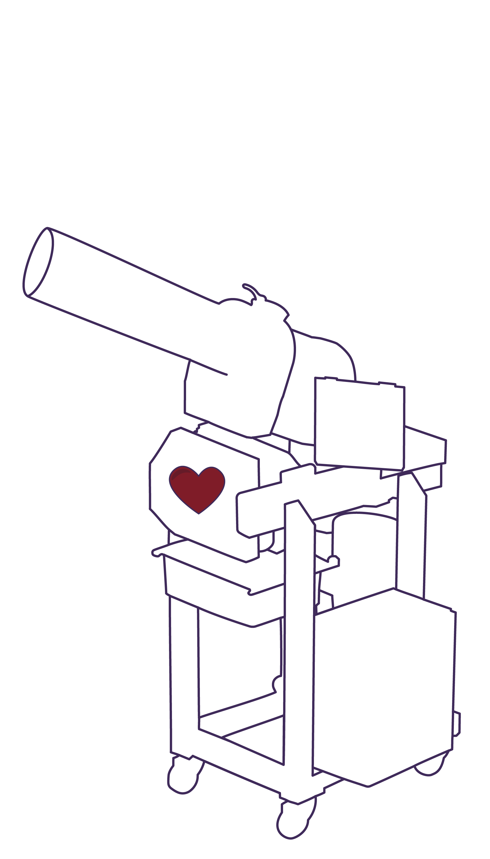 Machine Outline with a Heart