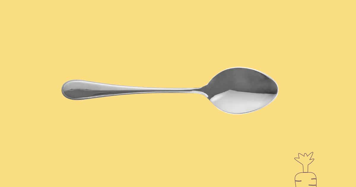 spoon on a Yellow Background