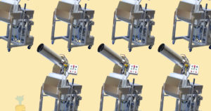 Juiced Rite Machines On a Yellow Background Arranged in a Pattern