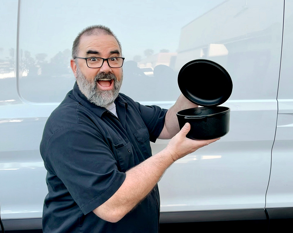 Meet David (and his tiny Dutch Oven), Co-owner and Sales Director at Juiced Rite, LLC!