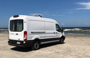 The Van on the Road: White Cap Beach in Padre Island, TX