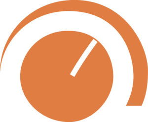 Orange Decal of a Speed Control Dial