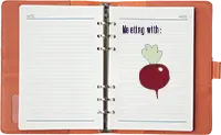 Calendar with a Juiced Rite beet flavicon on it.
