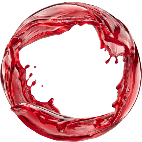 Photo of a circular splash of juice