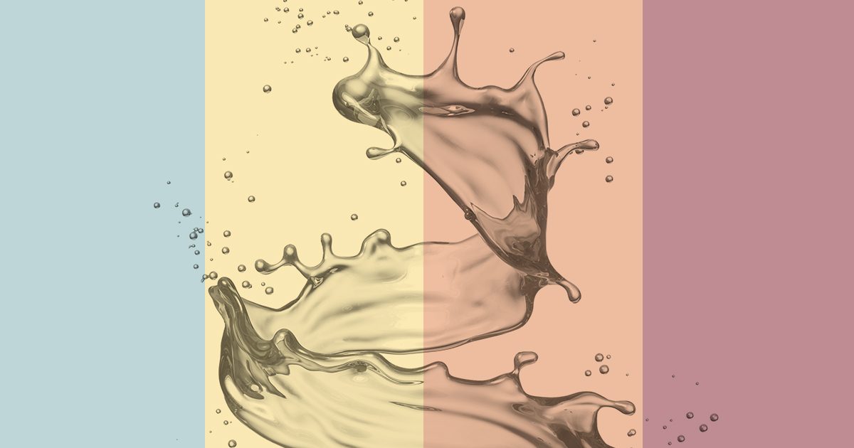 Colorful graphic with Juiced Rite's brand colors overlaying on a splash of liquid.