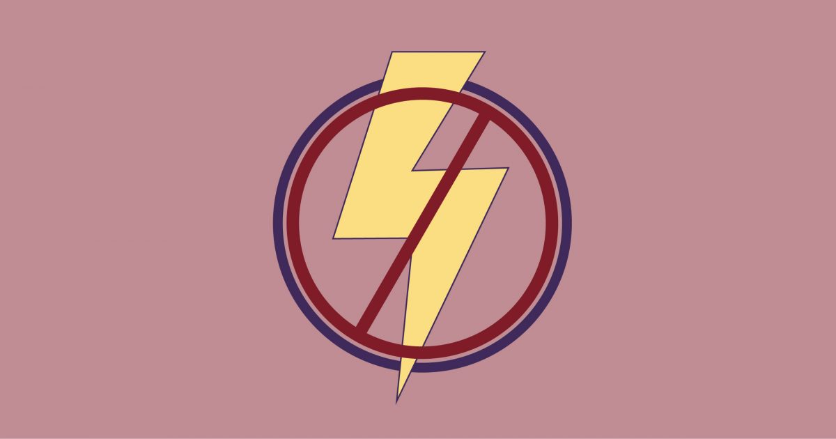 Lightning Bolt Decal With a No Symbol on Top