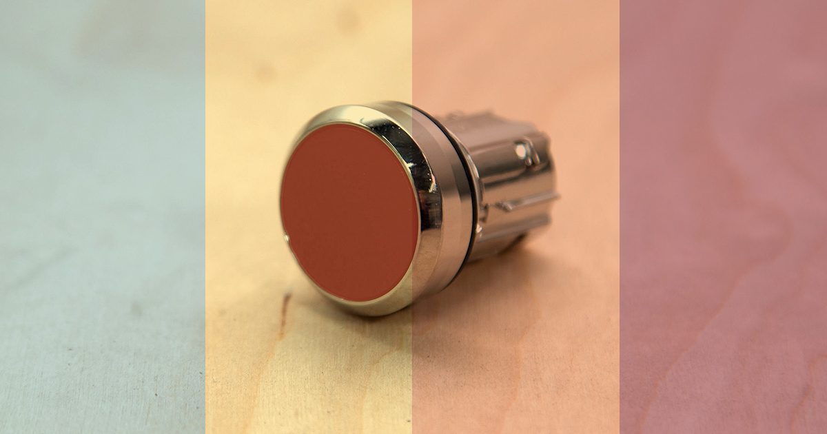 Brand Colors Overlaid on a Image of a Button